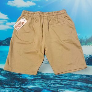 Fleece Factory Men's Khaki Drawstring Fleece Knit Shorts - M/M Medium New